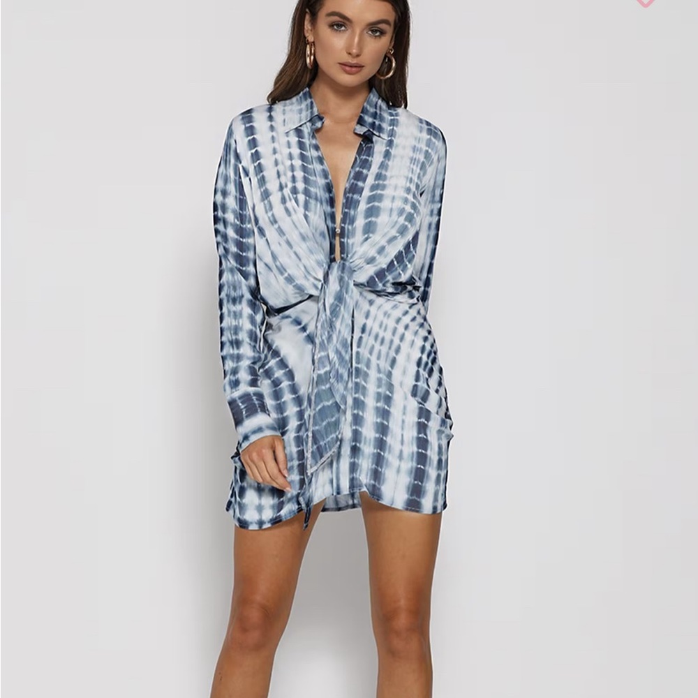 Runaway the Label FWRD Blue Tie Dye Dress or Coverup in size M